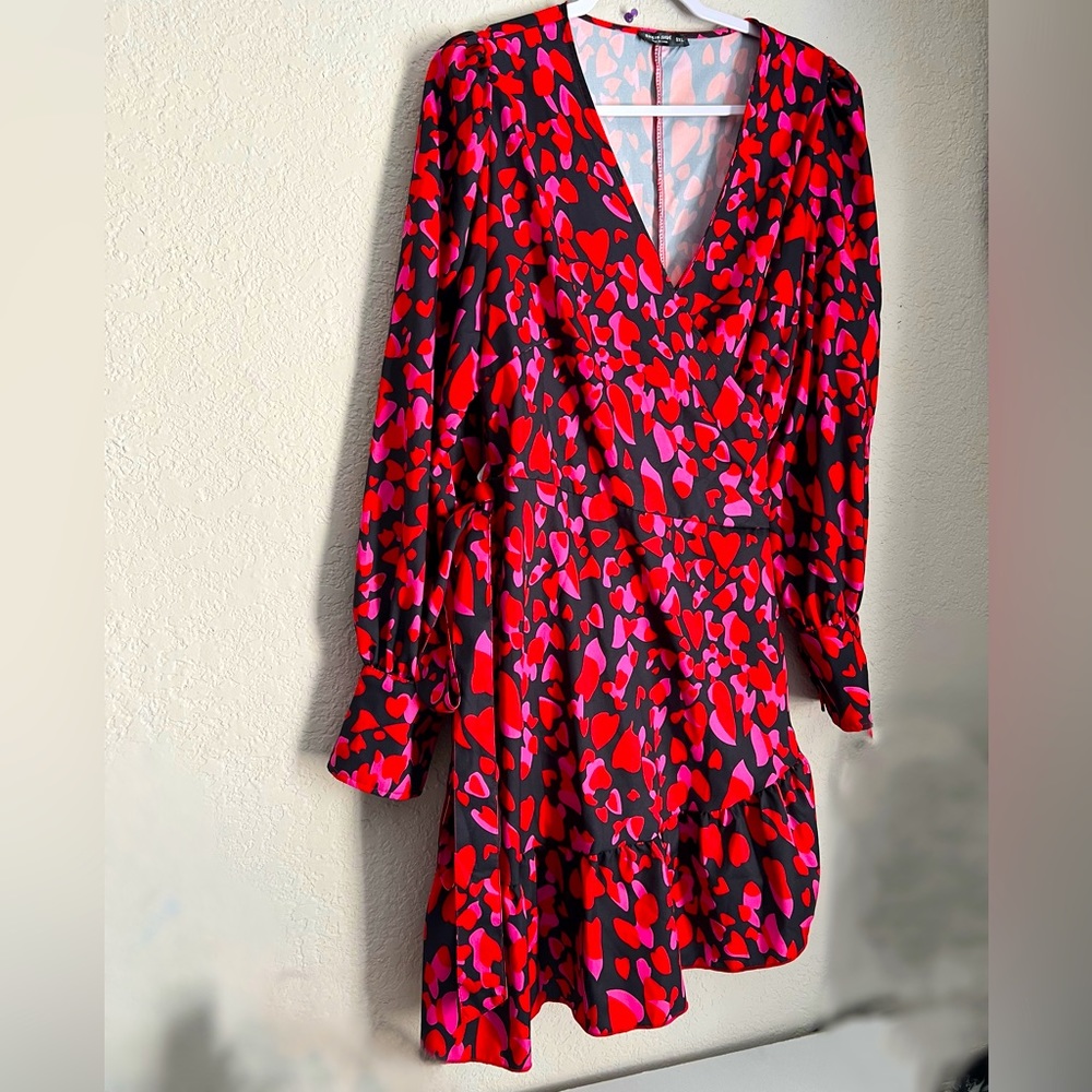 Valentines Mini Wrap Dress